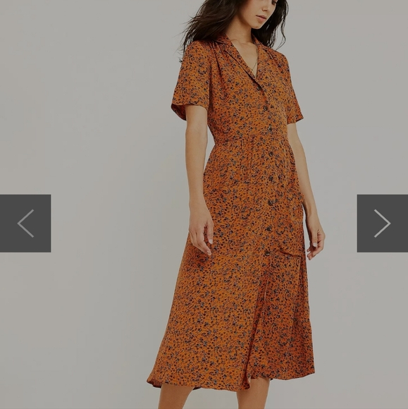 Urban Outfitters Orange Floral Dress - Picture 7 of 12
